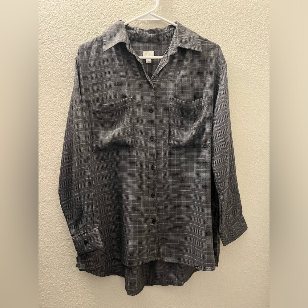 Gray Plaid woman Shirt